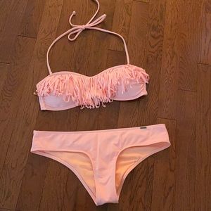Hollister Peach Pink/Orange Bikini Set